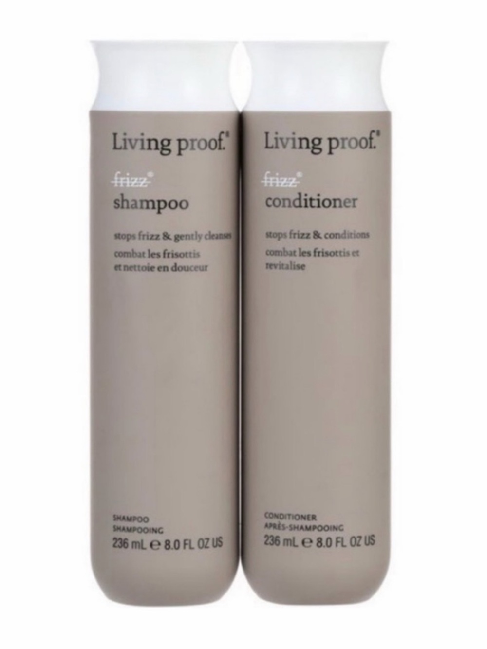 Living Proof Frizz Shampoo & Conditioner Duo - Taupe and White